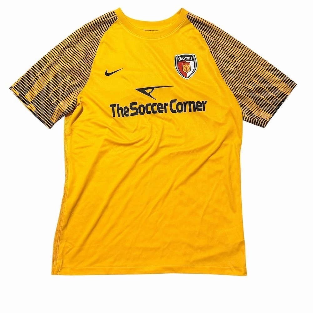 Nike Dri-FIT Dallas Texans Soccer Club Jersey Mens Yellow Black Soccer‎ #5 Sz L